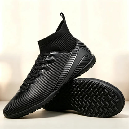 Chaussures de football TF polyvalentes pour adultes, en PU et maille, crampons en caoutchouc renforcés, antidérapantes, résistantes à l'usure, pour entraînement et usage quotidien en extérieur sur gazon synthétique
