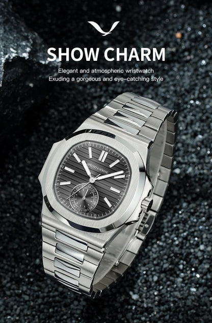 Specht & Söhne New Classic 40.8MM Ultrathin Watch For Men Japan VH60 Movt Sapphire Crystal 5980 Sports Wristwatch 50M Waterproof