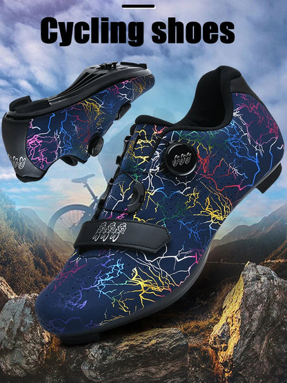 Zapatillas de ciclismo para hombre con cierre automático; zapatillas de ciclismo de carretera; zapatillas deportivas de ciclismo de montaña para exterior; zapatillas de ciclismo de spinning para mujer para interior