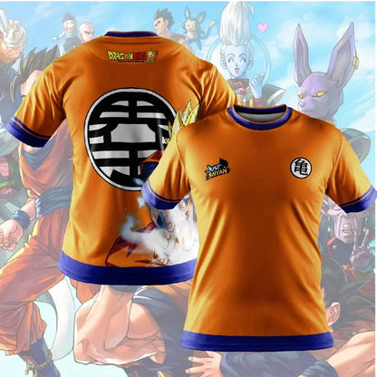 Herre-T-shirts Dragon Ball Z-T-shirt Drengetøj Børnetøj Sommer T-shirts med korte ærmer Børnetøj med tegneseriefigurer T-shirts til baby-drenge