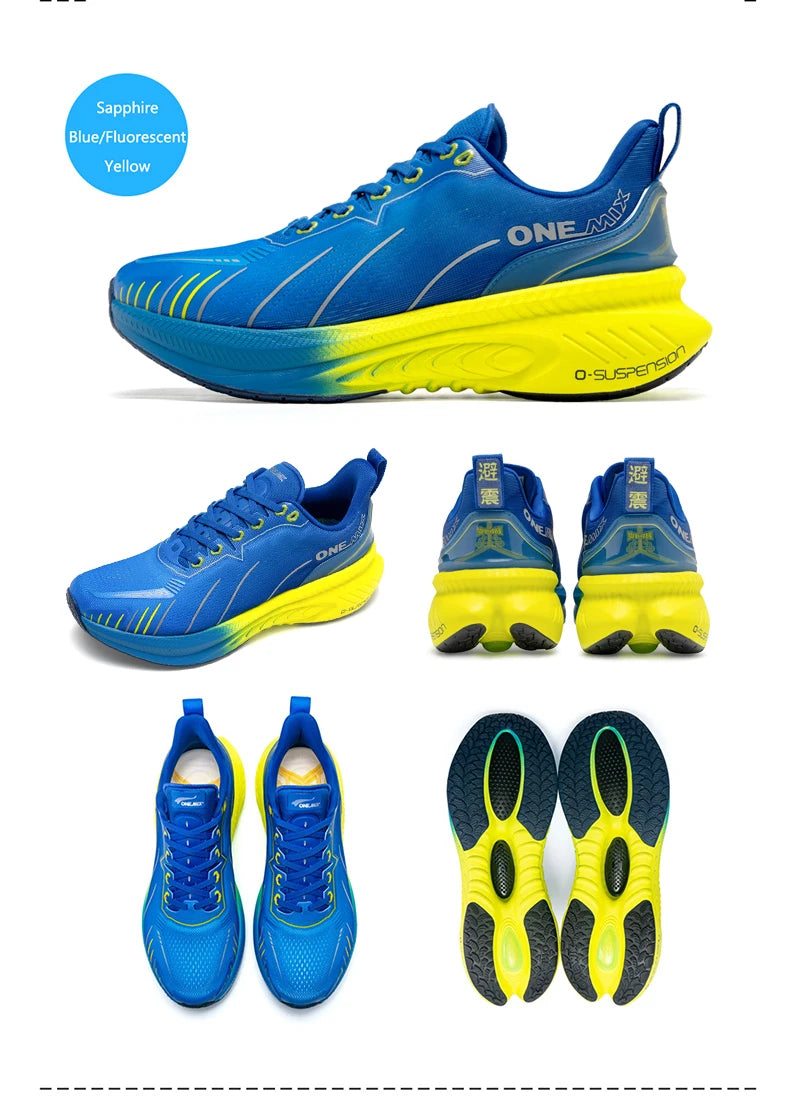 ONEMIX Novos Ténis de Corrida com Amortecimento para Homem, Adequados para Corredores Pesados, com Atacadores, Desportivos, para Mulher, Antiderrapantes, para Atividades ao Ar Livre, Ténis Desportivos Masculinos