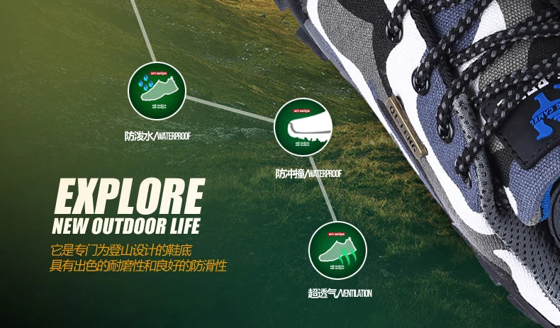 Ležérní obuv Pánská letní outdoorová obuv Dámská obuv Tenisky Voděodolná obuv Kamufláž Armádní obuv Pánská vojenská obuv Tenis Džínová obuv
