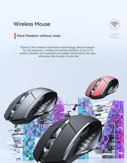 Inphic F1 2.4G Bluetooth Wireless Mouse Office Silent Mouse Rechargeable 6 Efficient Buttons Gaming Mouse For Laptop Tablet PC