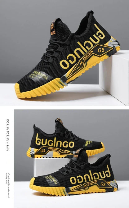 Runing Sport Fashion High Top Sneakers Zapatillas De Deporte 2024 Men Casual Mesh Shoes Light Soft Breathable Vulcanize Shoes