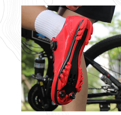 Buty rowerowe unisex Speed – buty wyczynowe SPD do rowerów szosowych z blokadą, oddychające buty MTB do jazdy górskiej i terenowej