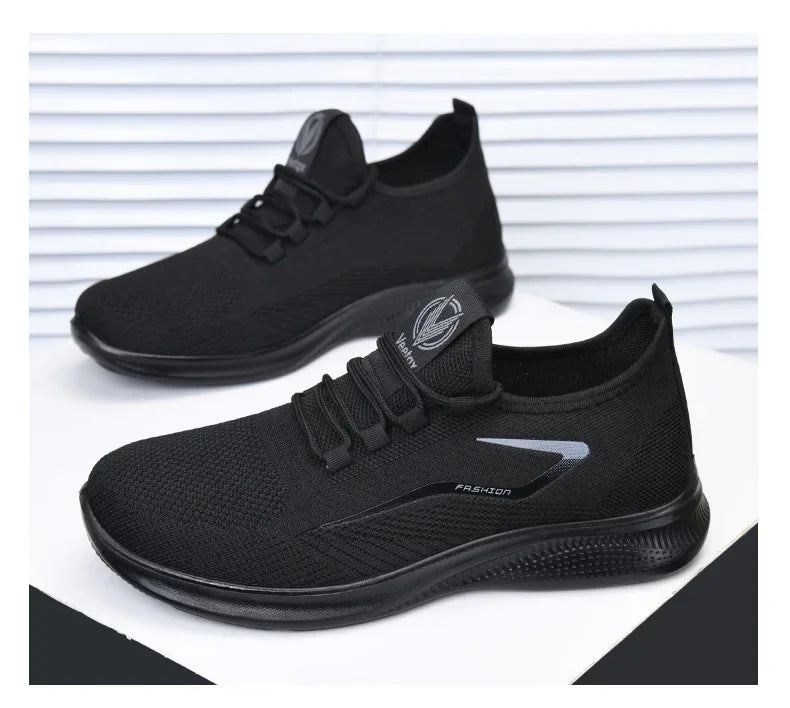 Baskets légères pour hommes, chaussures de marche en maille respirante, antidérapantes, décontractées, pour la course en plein air, confortables et douces, chaussures d'été