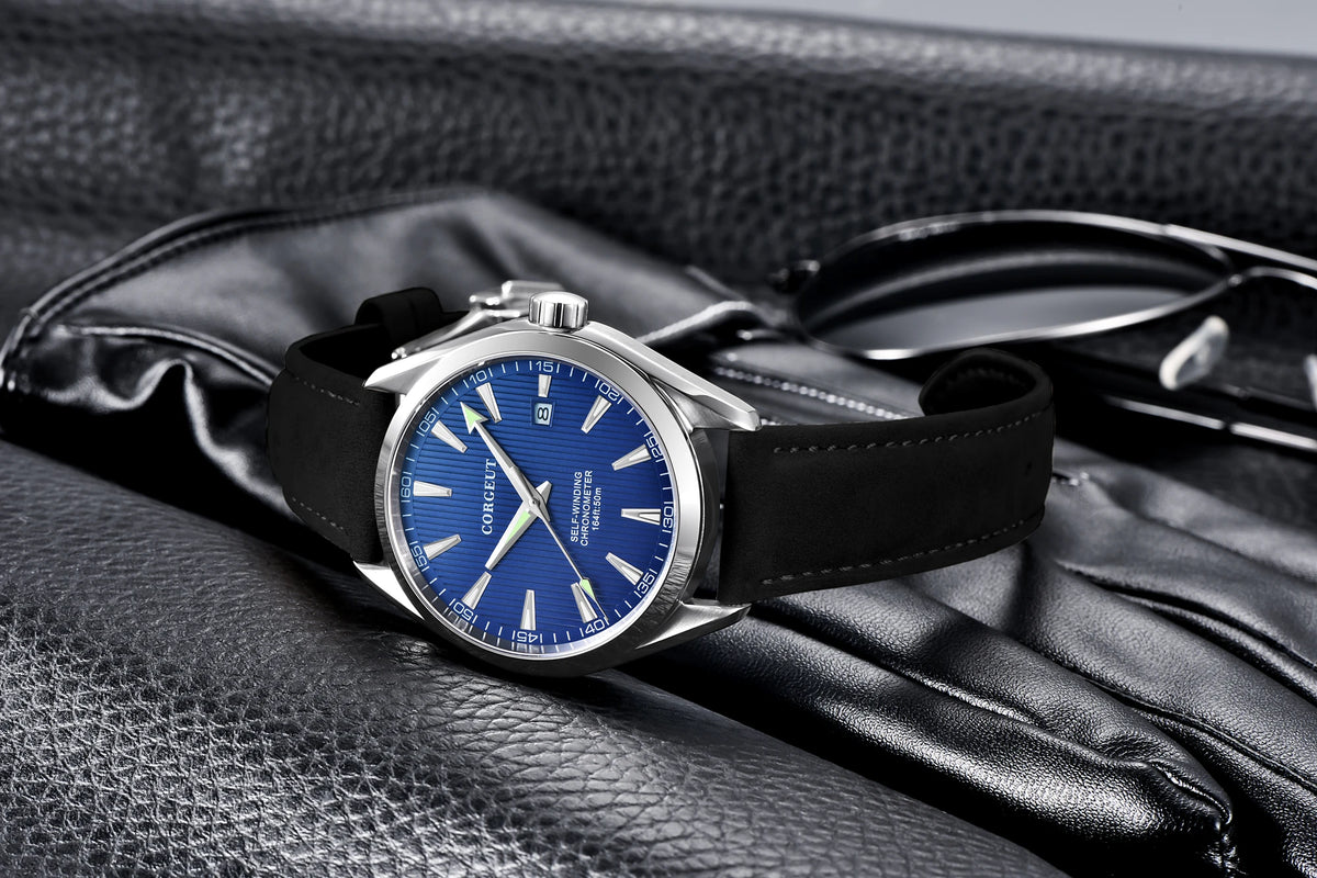 Orologi CORGEUT NH35/MIYOTA 8215 da uomo con cinturino in pelle, meccanici automatici, vetro zaffiro, orologi alla moda, casual e sportivi