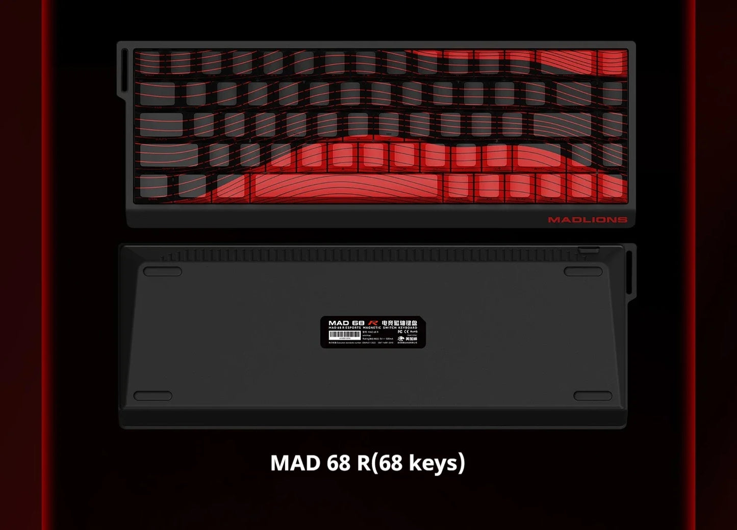 FGG MAD60 Gaming RGB Magnetic Axis Keyboard Game Dedicated Full Key Hot Swap Quick Response Entry Level Custom Gaming Keyboard