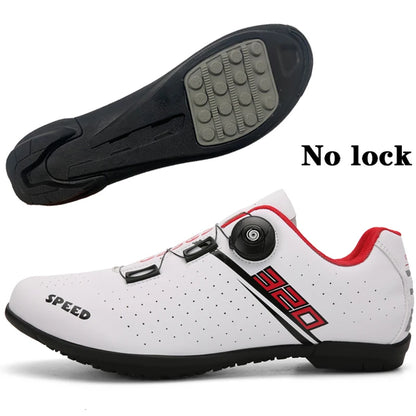 Scarpe da ciclismo professionali con suola in gomma, fibbia a bottone, scarpe da MTB da donna senza chiusura, scarpe da ciclismo indoor da uomo, scarpe da ciclismo cross-country
