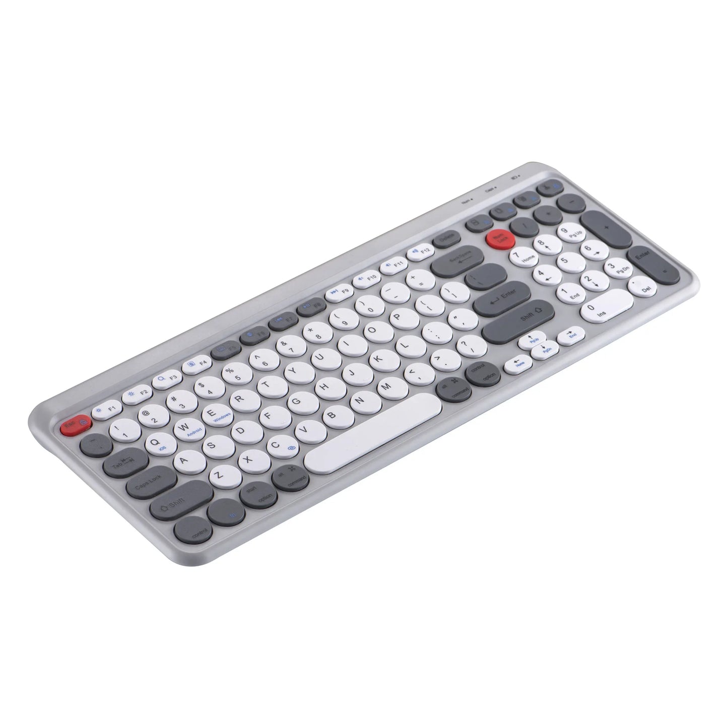 98-Key Ultra-Thin Silent Keyboard with Scissor-Switch, Tri-Mode BT/2.4G/Type-C Connectivity&Ergonomic Design For Typing