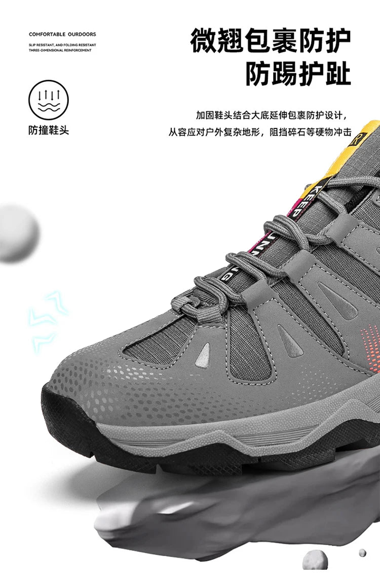 Scarpe da uomo per attività all'aperto - Scarpe da alpinismo antiscivolo da uomo - Calzature da viaggio, escursionismo e avventura - Sneaker casual alla moda