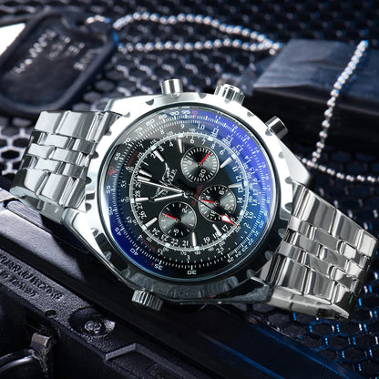 JARAGAR 212 Montre mécanique automatique pour hommes mode affaires luxe calendrier semaine montre pour hommes Premium cadeau Reloj Hombre