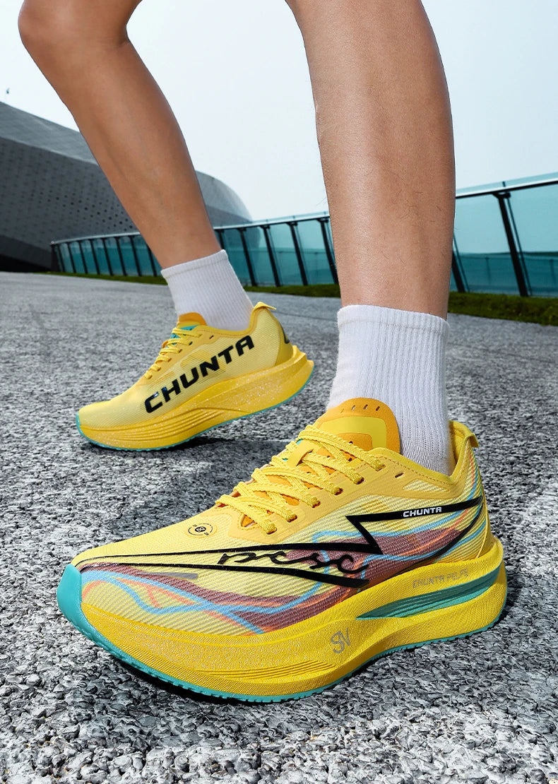 Herren-Sportschuhe Laufschuhe mit Carbonplatte Herren-Marathon-Sneaker Rennschuhe Stoßdämpfende Leichtathletik-Trainingsschuhe für Damen