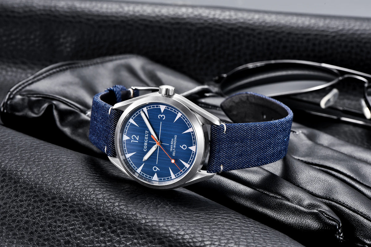Orologi CORGEUT NH35/MIYOTA 8215 da uomo con cinturino in pelle, meccanici automatici, vetro zaffiro, orologi alla moda, casual e sportivi