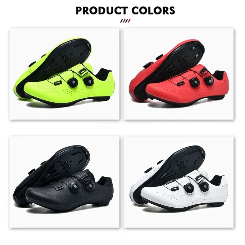Chaussures de cyclisme pour homme : chaussures de course sur route à fixation automatique, chaussures de sport, chaussures d'entraînement sans crampons ; chaussures de cyclisme pour femme avec crampons SPD