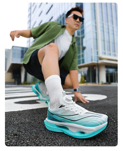 Running Shoes Carbon Board Speciality Marathon Men Sports Breathable Lightweight Women's Comfortable Athletic Nonskid Sneakers