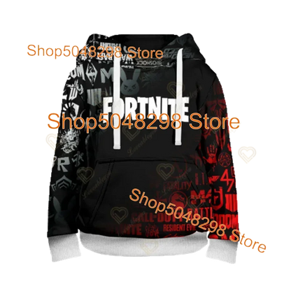 Męskie i damskie bluzy z kapturem z nadrukiem 3D Battle Royale z motywem Fortnite Victory – bluzy z kapturem dla chłopców i dziewcząt w stylu streetwear