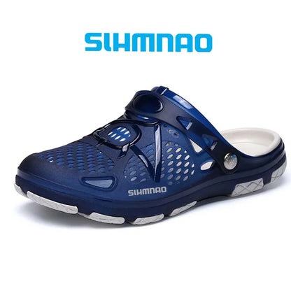 Men's Summer Outdoor Fishing Shoes, Anti Slip Lightweight Casual Beach Sandals, Durable Thick Soled Shoes for Home Use