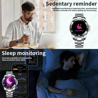 LIGE 2026 Smartwatch for Men  1.27" HD Display, Bluetooth Calling, IP68 Waterproof, Heart Rate & Fitness Monitor