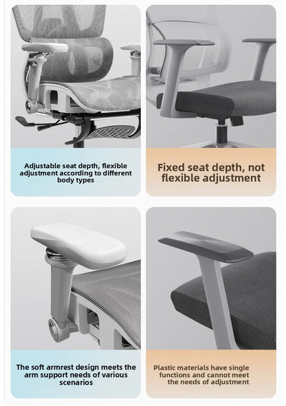 Ergonomic Office Chair Reclining with Footrest High Back Computer Desk Chair with Lumbar Support for Home Office Gaming