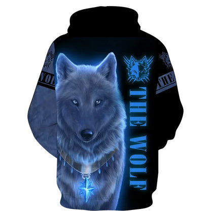 Cool 3D Wolf Printed Zipper Hoodies Fashion Men/Women Streetwear Hooded Jacket Coat Unisex Casual Hip Hop Pullover Sweatshirts