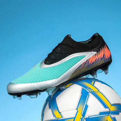 Men Football Boots Shoes FG Soccer Shoes Non-Slip Cleats Ultralight Soccer Match Long Spikes Outdoor Training Drop Shipping