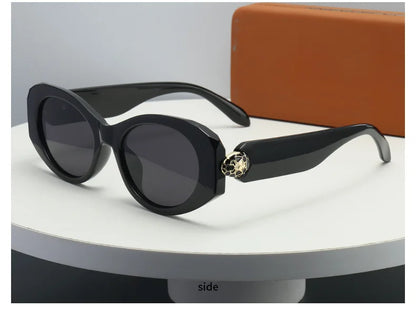 2026 New Oval-Shaped Sunglasses with a European and American Style, Featuring a Unique Metal Snake Head Design, Cross-Border Fashion Versatile Sunglasses for Women with a High-End Feel
