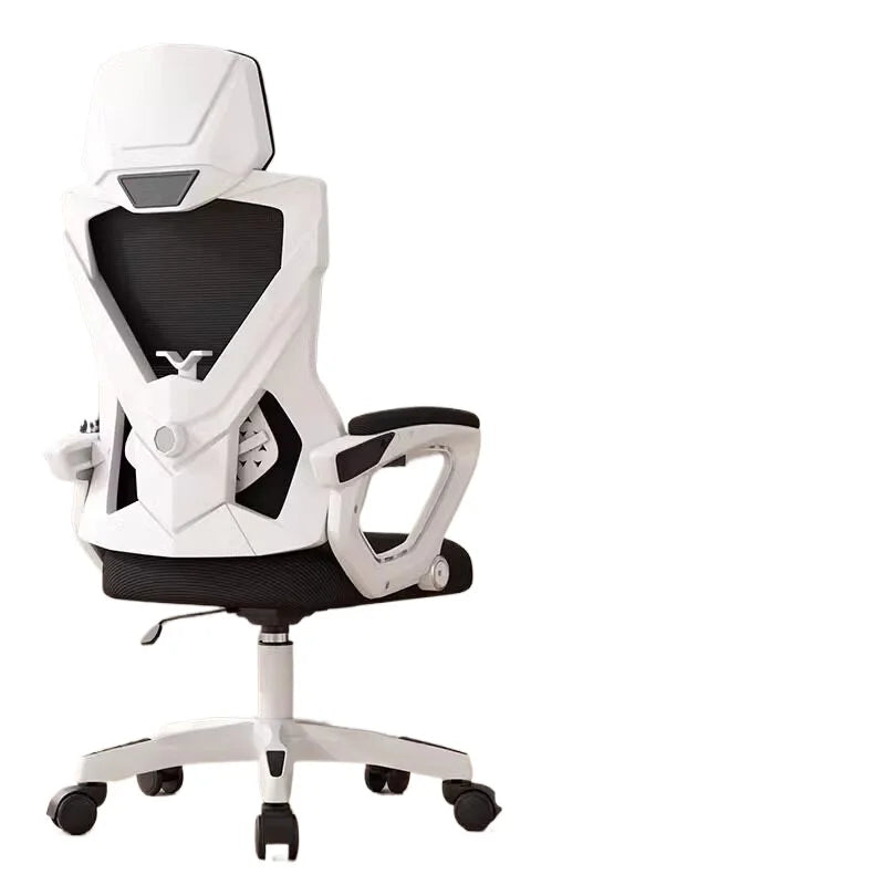 Chaise de bureau ergonomique, chaise de jeu inclinable à hauteur réglable, chaise de bureau pivotante avec dossier souple, respirant et agréable au toucher.