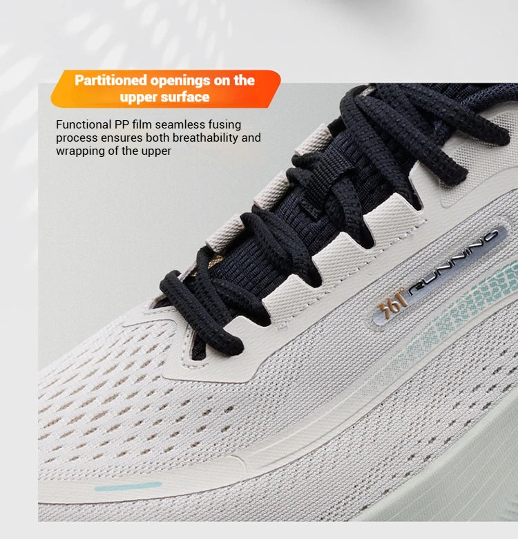 361 Degrees N40 Men Running Shoes Trendy Rebound Cushioning Soft Durable Airy Mesh Stable Lightweight Male Sneakers 672532207