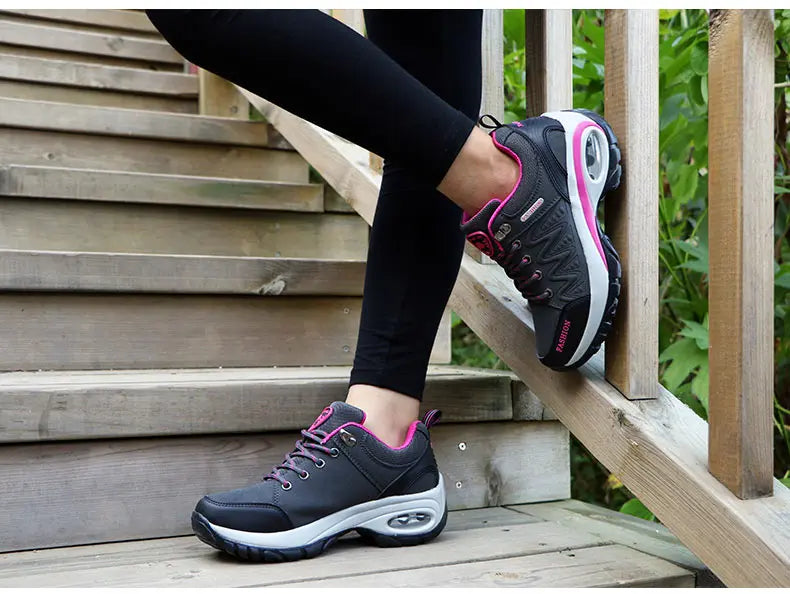 Scarpe sportive da donna, sneakers con plateau, scarpe alla moda per attività all’aperto e escursionismo, scarpe casual antiscivolo, scarpe da corsa basse, calzature da donna