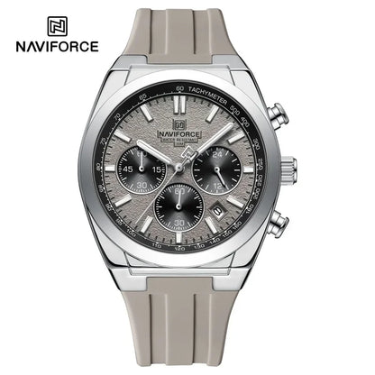 Montre-bracelet pour homme NAVIFORCE – Style luxe et sportif, mouvement à quartz, affichage 24 heures, guichet date, chronographe, étanche – Idée cadeau pour homme