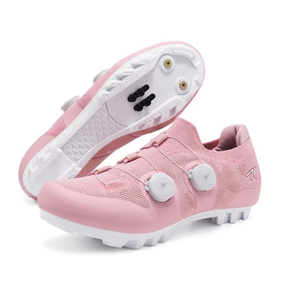 Men Mtb Cycling Shoes New Women Pink Self-Locking Cleats Speed Road Bicycle Shoes Flat Trail Racing SPD Mountain Bike Sneakers
