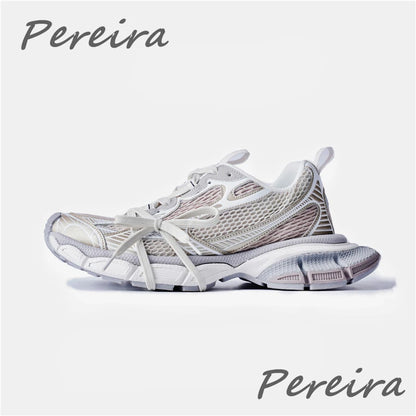 Pantofi sport pentru bărbați Street Style cu talpă groasă, culori mixte noi, cu șireturi, încălțăminte casual pentru cupluri, confortabilă și respirabilă, pentru alergare și mers pe jos