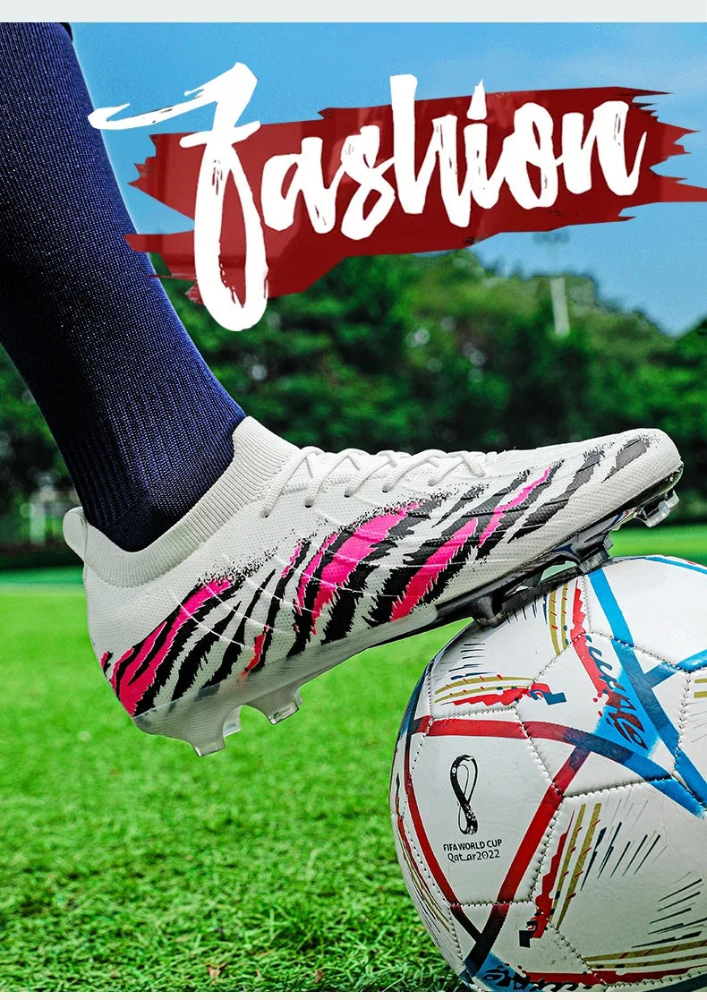 Chuteiras de futebol para homem, sapatos desportivos de futebol, para jogos, unissexo, ultraleves, confortáveis, antiderrapantes, para exterior, para relva, para adultos, de alta qualidade