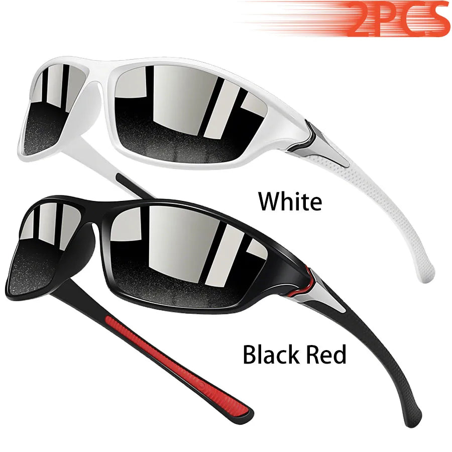 1-2PCS Fashion Vintage Outdoor Sports Fashion Vintage Sunglasses Cycling Fishing Driving Mountaineering Sun Glasses