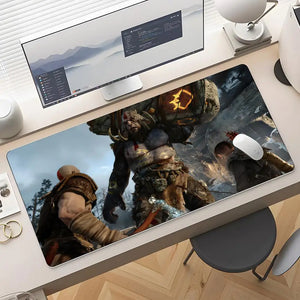 Game God Of War Mouse Pad Rubber Antislip Keyboard Pad 40x90cm Mousepad Gaming Accessories XXL Office Computer Mat