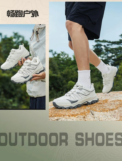 New Large Outdoor Mountaineering Shoes Men Spring and Autumn Mesh Breathable Sneakers Outdoor Travel Hiking Non-Slip Shoes