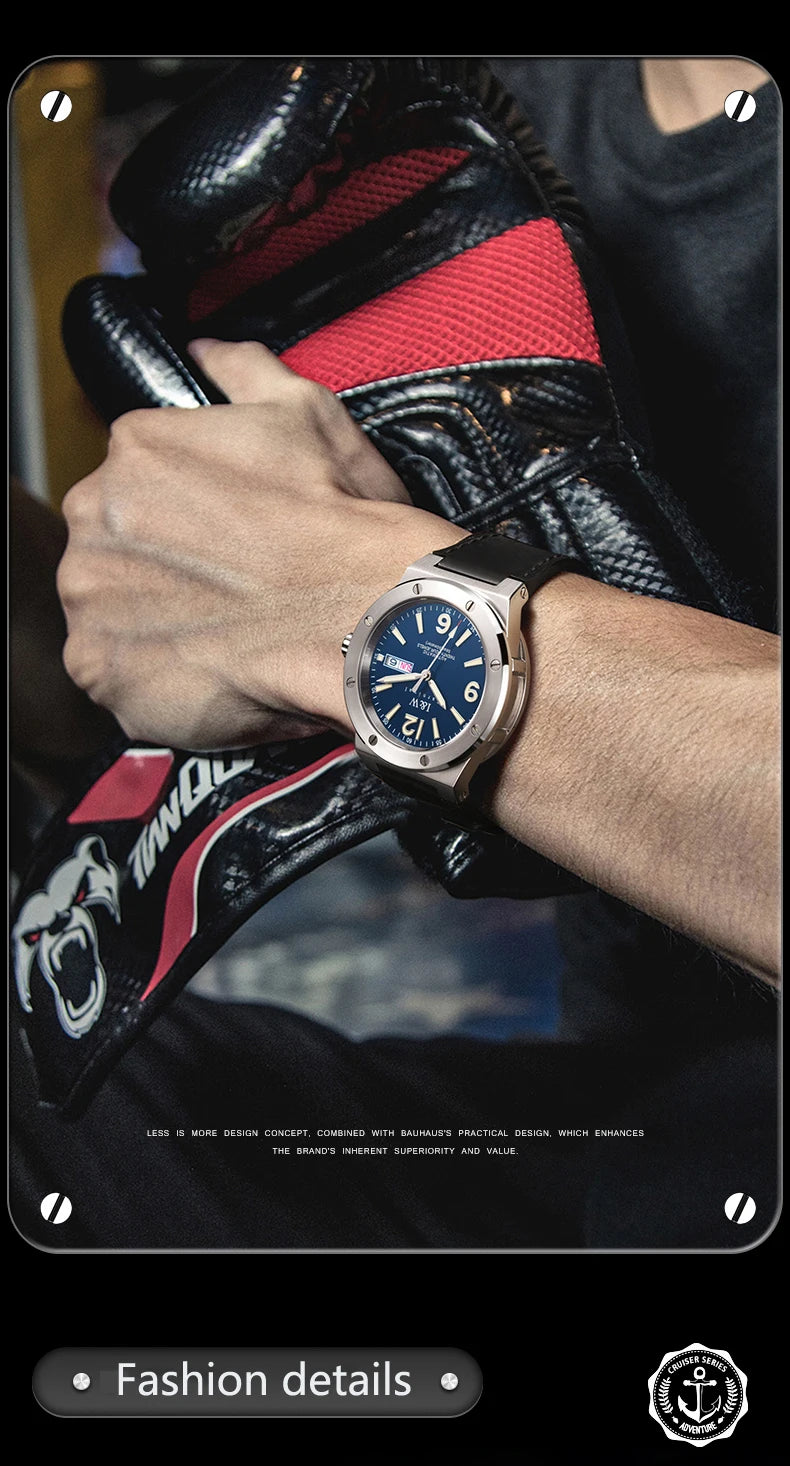 IW New Fashion Date Men Watch MIYOTA Automatic Movement Luminous Top Brand Luxury Sports Mechanical Watch Relogio Masculino