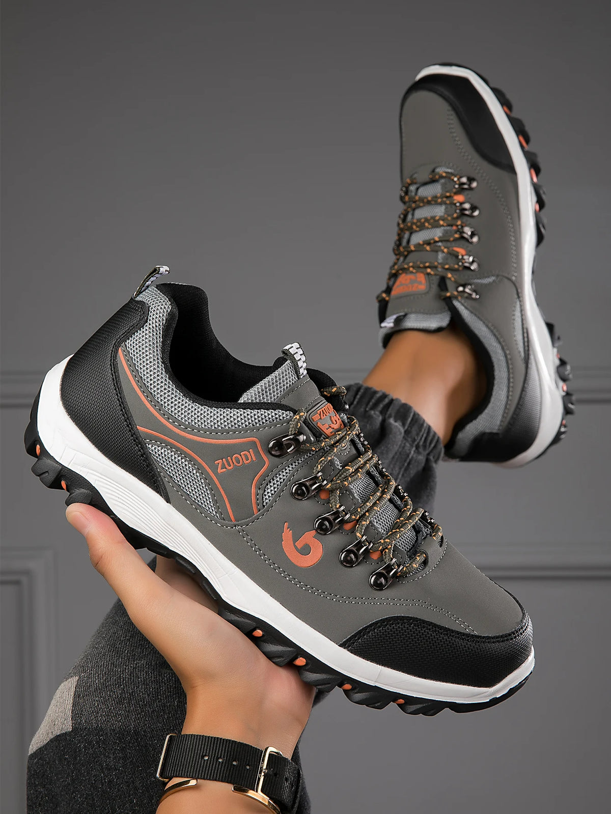 Chaussures de randonnée pour homme - Chaussures de sport de randonnée respirantes - Chaussures de sport ultra-légères pour la randonnée, le camping et la course à pied en plein air - Chaussures de sport antidérapantes