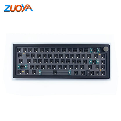 Kit de teclado mecánico personalizado ZUOYA GMK67, hot-swappable, Bluetooth 2.4G, inalámbrico, retroiluminación RGB, estructura gasket, teclado 3 modos