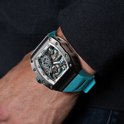 New Fashion Men Mechanical Automatic Wristwatch Pagani Design Richard Similar Hand Silicone Band Sport Watches Relogio Masculino