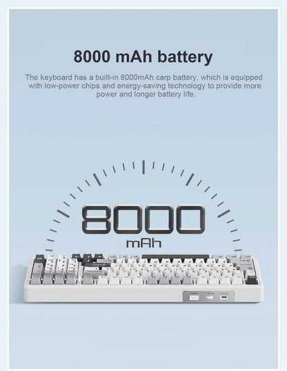 AULA F99 Machanical Keyboard Bluetooth 5.0/2.4G Wireless/Wired Gasket-mounted Gaming Keyboard 99 Keys Customizable Keyboards