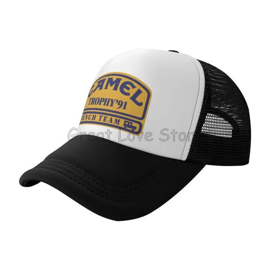 Camel Trophy 91 Print Baseball Cap Unisex Sun Visors Hat Summer Hip Hop Hats for Men Women Outdoor Breathable Mesh Snapback Caps