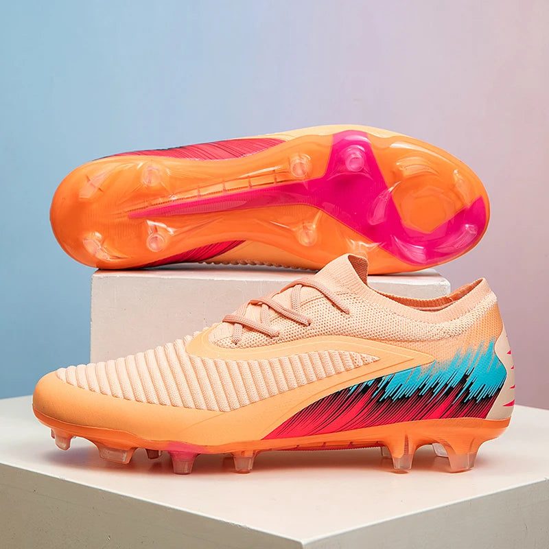 New Men Football Boots Shoes Match Training Soccer Shoes Non-Slip Cleats Long Spikes FG Ultralight Outdoor Sneaker Drop Shipping
