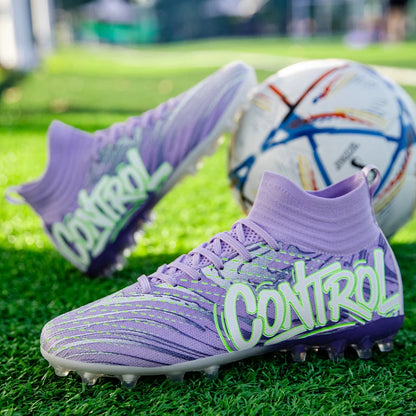 New Men Football Boots Cleats Sneakers High-top High-quality Soccer Shoes Non-Slip Futsal Grass Match Indoor Hot-selling FG/TF