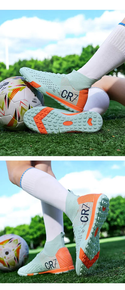 TF Long Stud Training Football Cleats Wear Resistant Breathable Firm Ground Outdoor Match Training Sports Footwear