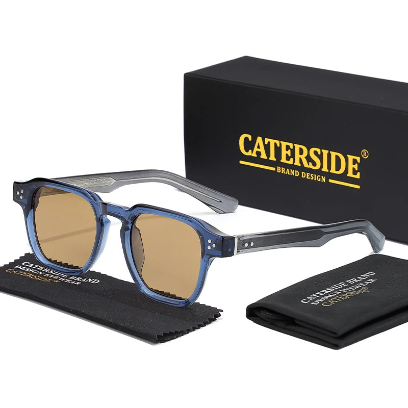 CATERSIDE Classic Square Sunglasses Men Core Insert Temple Luxury Brand Sun Glasses Women Travel Beach Party Festival Gifts