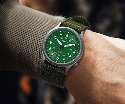 BERNY Titanium Watches for Men Classic Men's Field Watch Easy Read Outdoor Quartz Wristwatch Super Luminous Sapphire 5ATM