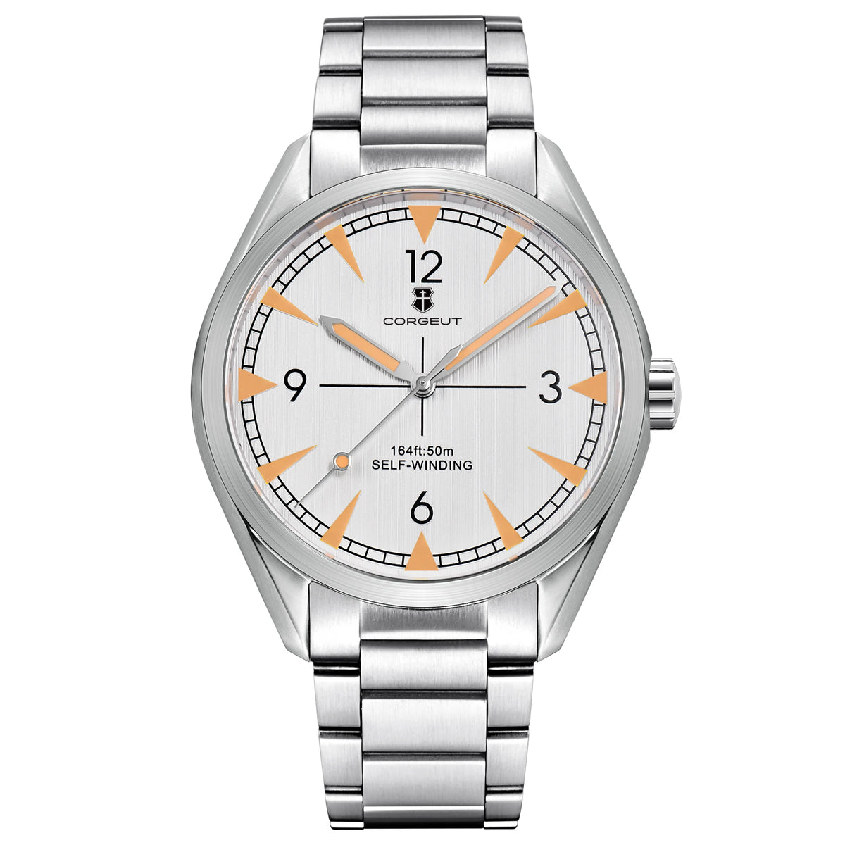 Orologi CORGEUT NH35/MIYOTA 8215 da uomo con cinturino in pelle, meccanici automatici, vetro zaffiro, orologi alla moda, casual e sportivi