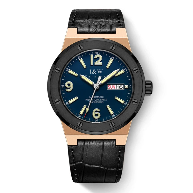 IW New Fashion Date Men Watch MIYOTA Automatic Movement Luminous Top Brand Luxury Sports Mechanical Watch Relogio Masculino